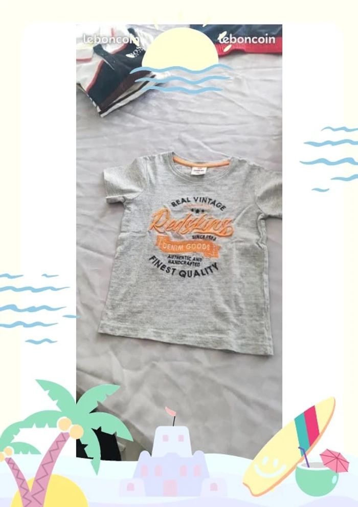 Tee shirt redskins gris 5 ans