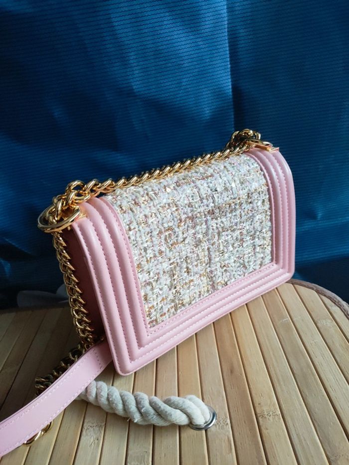 Sac à bandoulière soirée en Rose - photo numéro 3