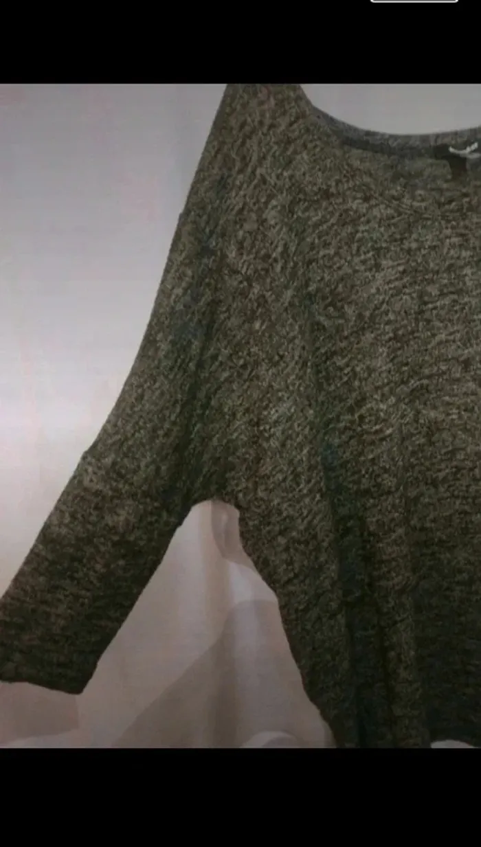 Pull gris chiné, 1/2 manche taille 38 jennyfer - photo numéro 6