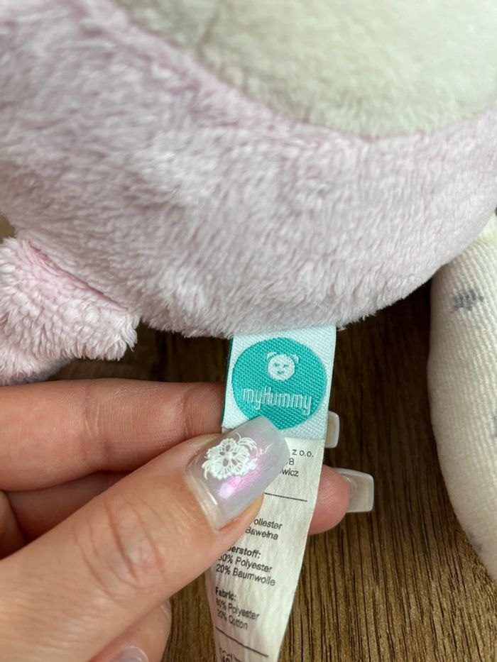 Peluche MyHummy rose et blanche (bruits blancs) en parfait état avec piles neuves - photo numéro 5