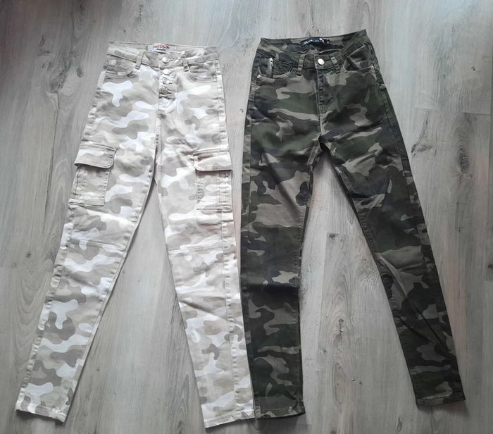 Lot 2 pantalons camouflage 34/36