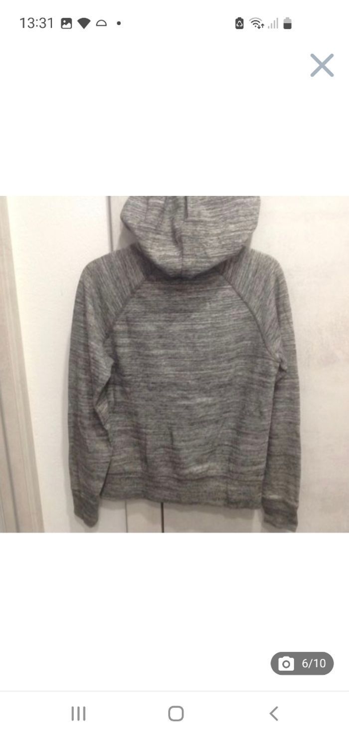 Veste zippée à capuche grise Gap XS - photo numéro 6