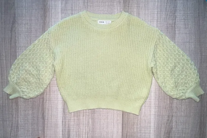 Pull fillette vert menthe
