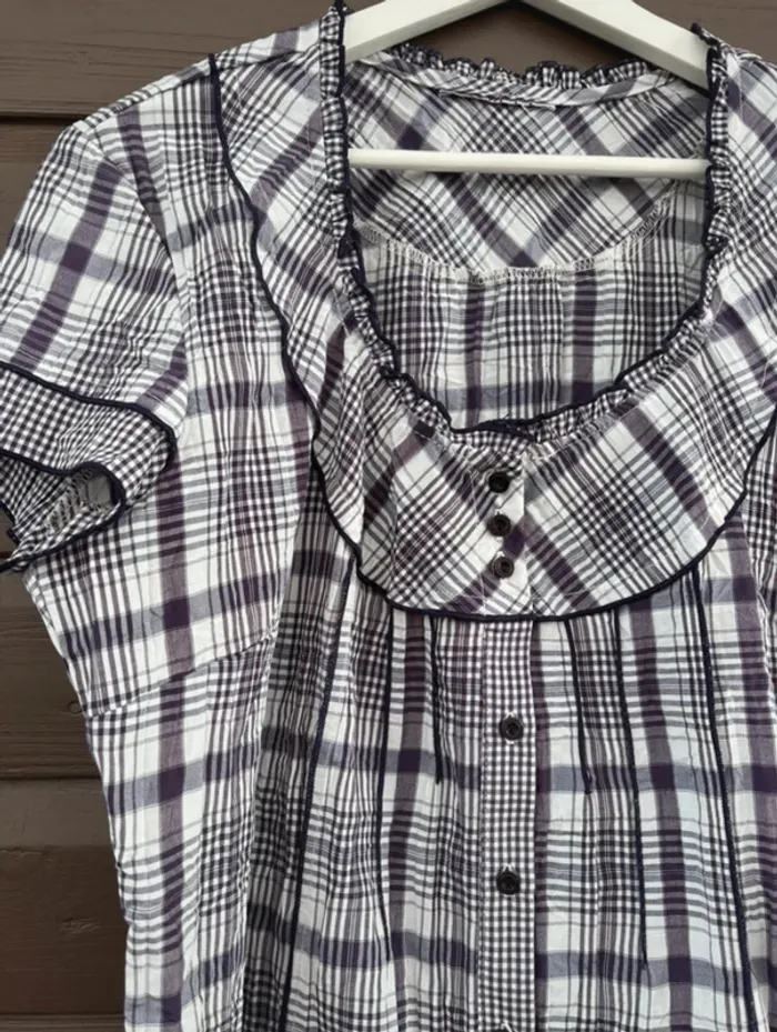 Blouse quadrillée - photo numéro 2