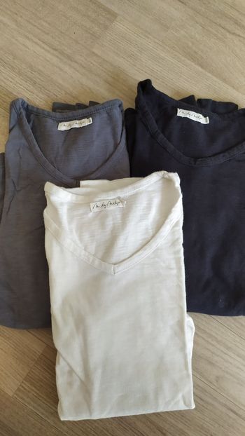3 t-shirts unis manches longues