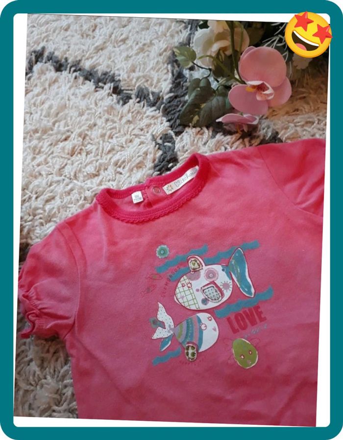 Combishort rose fille Taille 9 mois🌿💝 - photo numéro 2