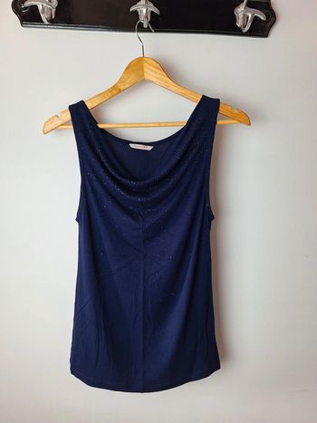 Débardeur marine avec strass sur le col camaieu 38
