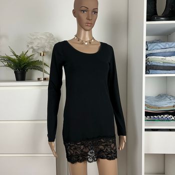 Petite robe noire élégante Dolce Bella - Détails dentelle - Taille 38 M