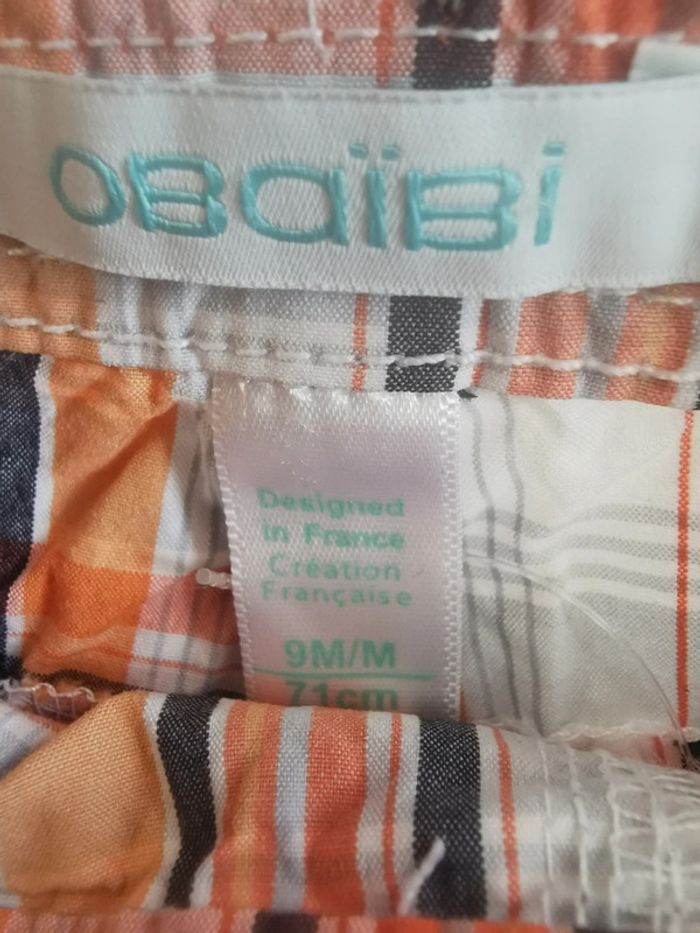 Combishort garçon 9 mois obaïbi - photo numéro 2