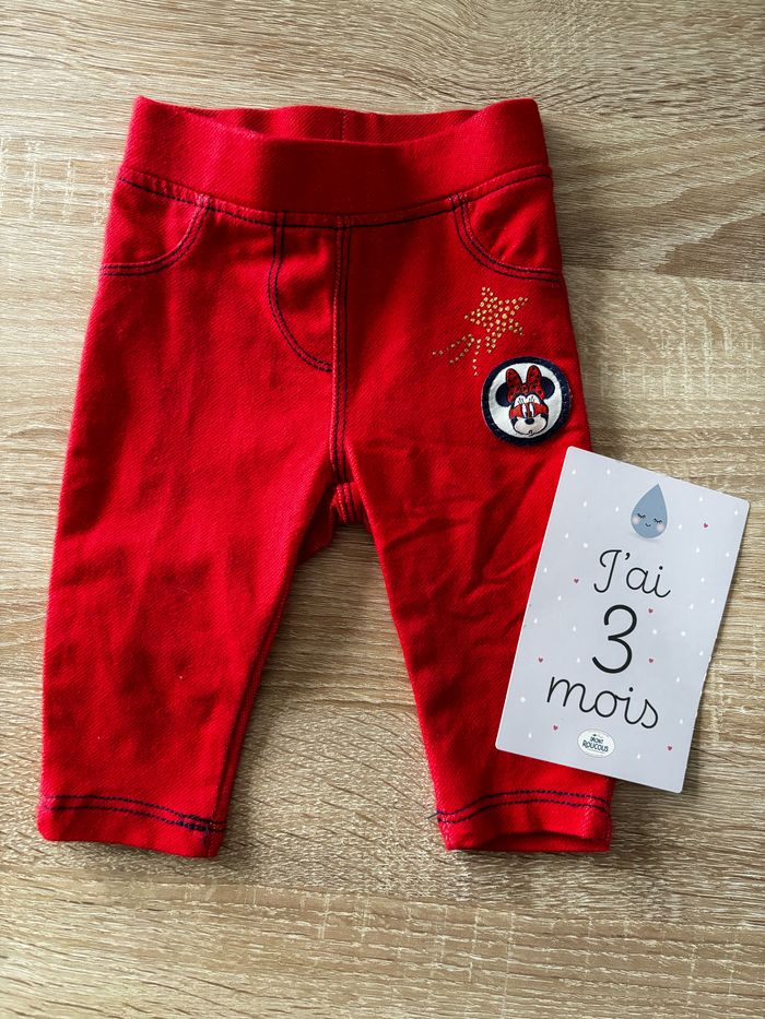 Pantalon rouge Minnie super hero t.3m