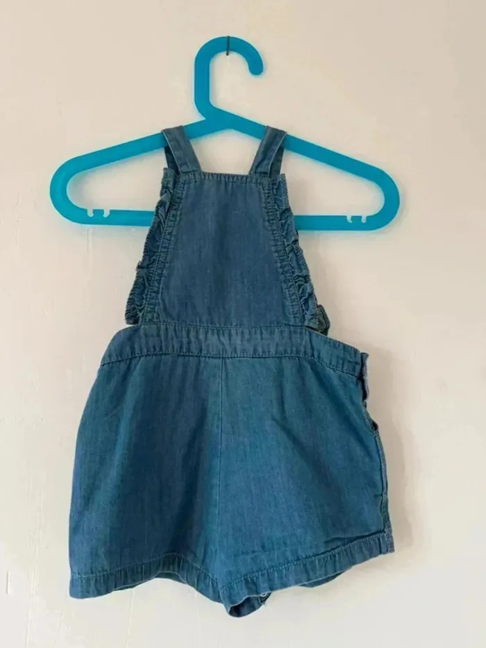 Combi-short en jean Bout'chou avec volants - 18 mois - photo numéro 2