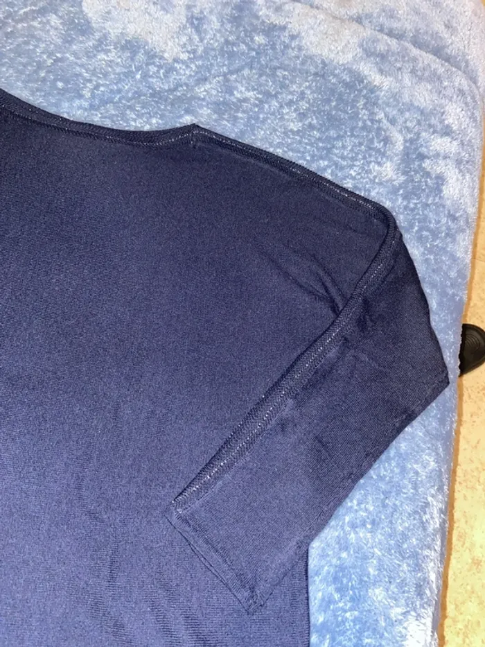 Pull fin bleu foncé - photo numéro 2