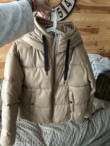 Grosse doudoune chaud manteau hiver similicuir