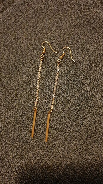 Boucles d'oreilles tombantes doré