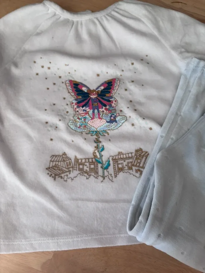 🤍 Pyjama en velour • Sergent Major • 5 ans - photo numéro 2