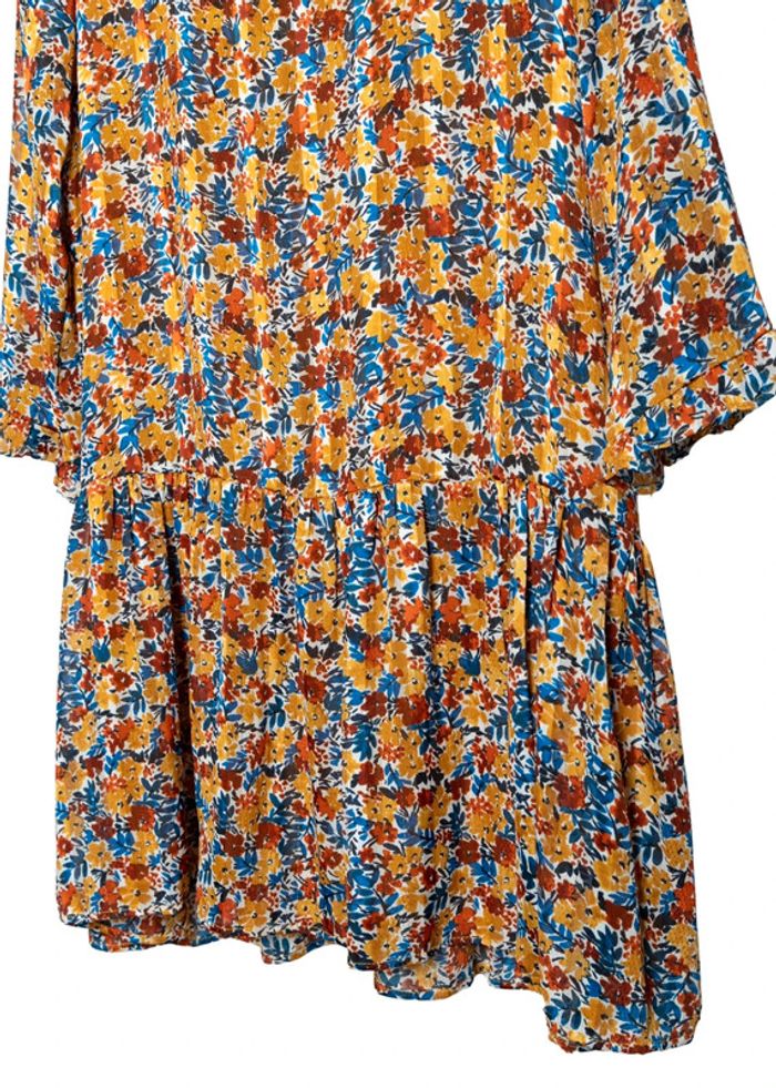 Robe fleurie jaune SAAJ Paris Taille 36 - photo numéro 6