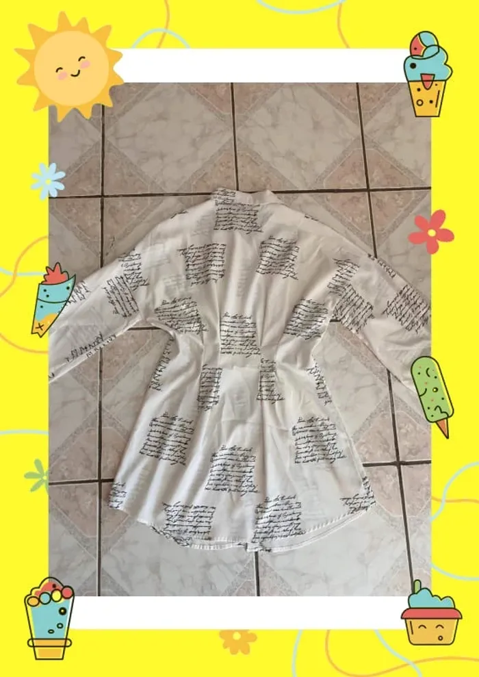 Robe chemise S 36 imprimé lettres - photo numéro 8