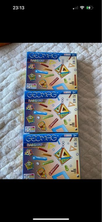 Lot de 3 boites neuves de Geomag rainbow