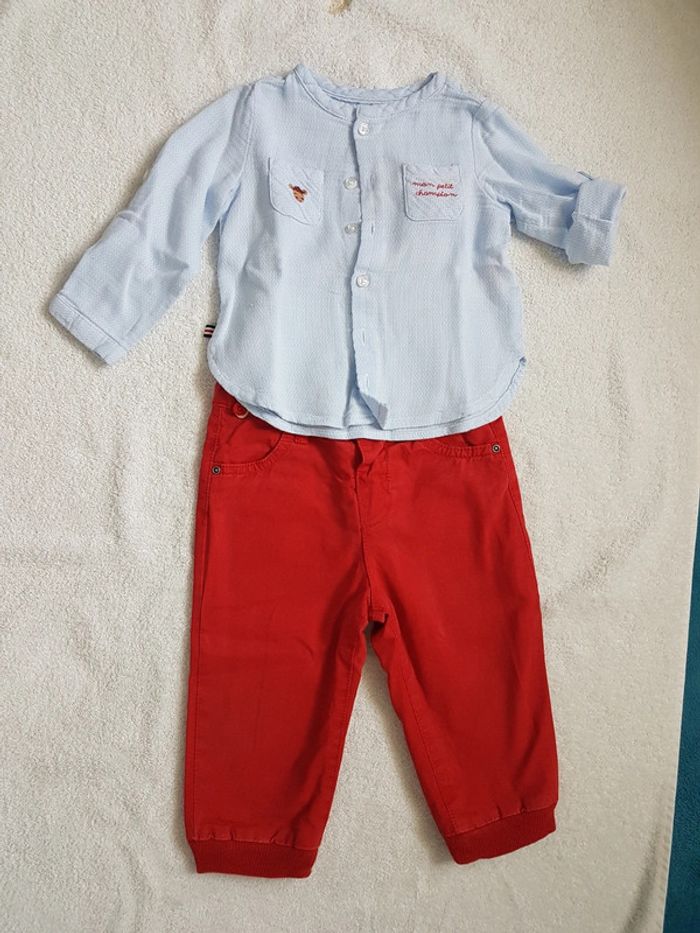 Ensemble pantalon chemise 18 mois - photo numéro 4
