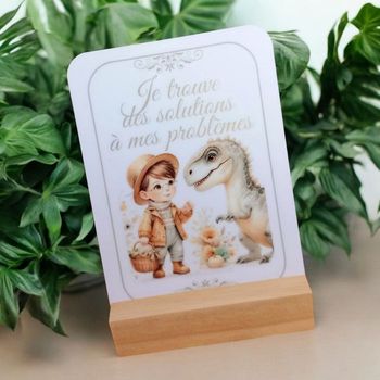 Cartes d'affirmations positives Dinosaure 