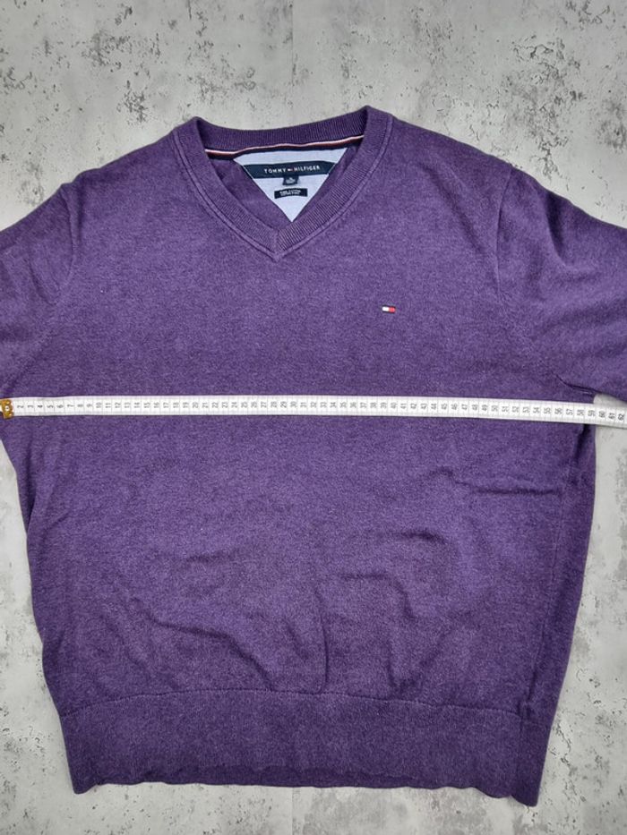 Pull col V Tommy Hilfiger violet, XL Hommes - photo numéro 9