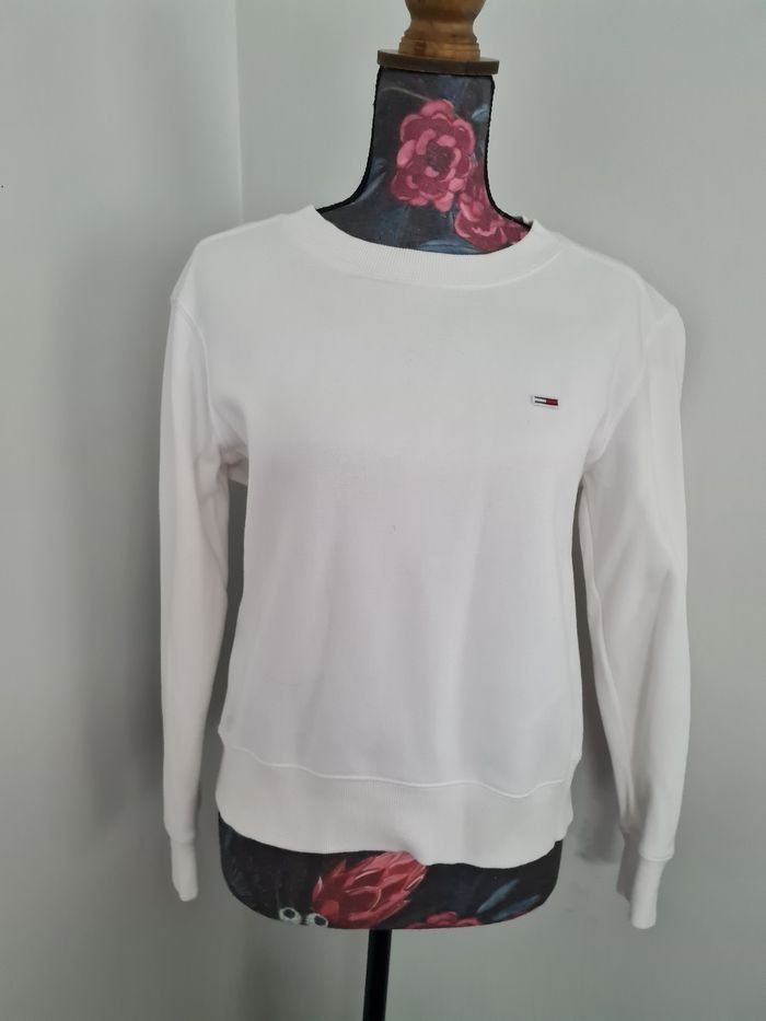 Sweat blanc tommy hilfiger - photo numéro 3