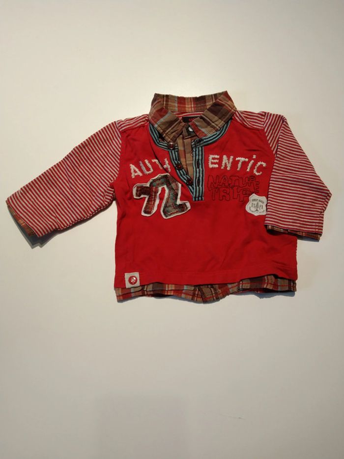 tee shirt polo manches longues catimini garcon 6 mois