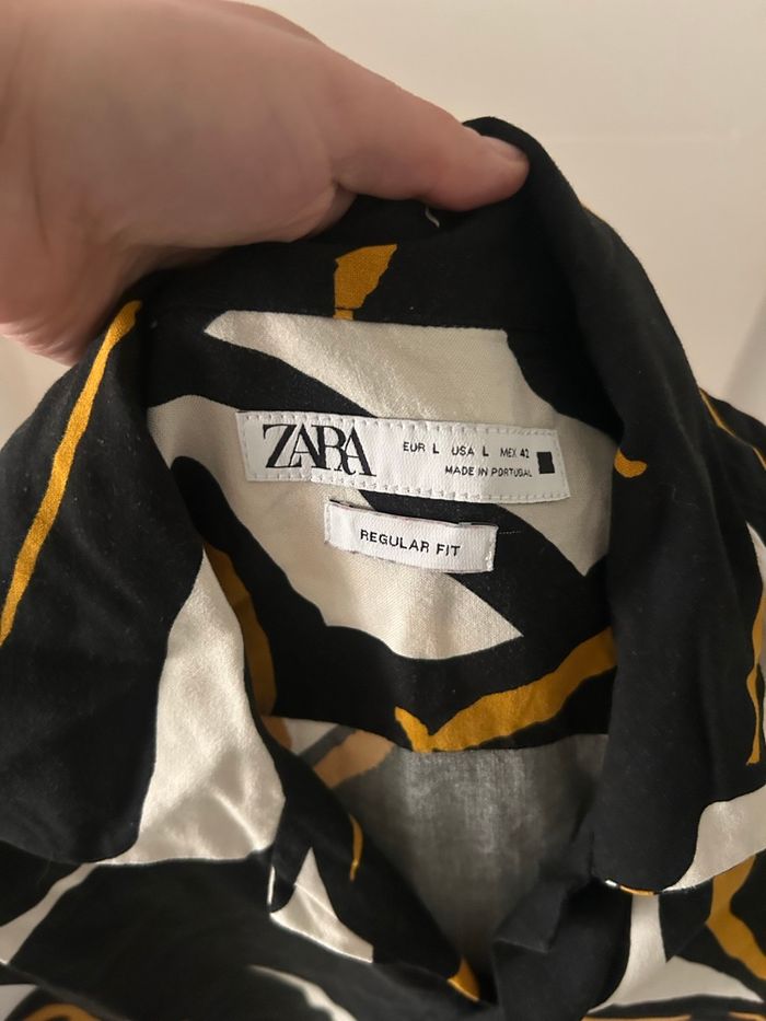 Chemise à motif homme taille L zara ideal pour été - photo numéro 1