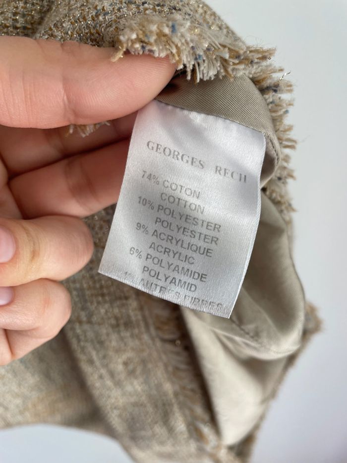 Robe tartan doré beige Georges Rech - photo numéro 4