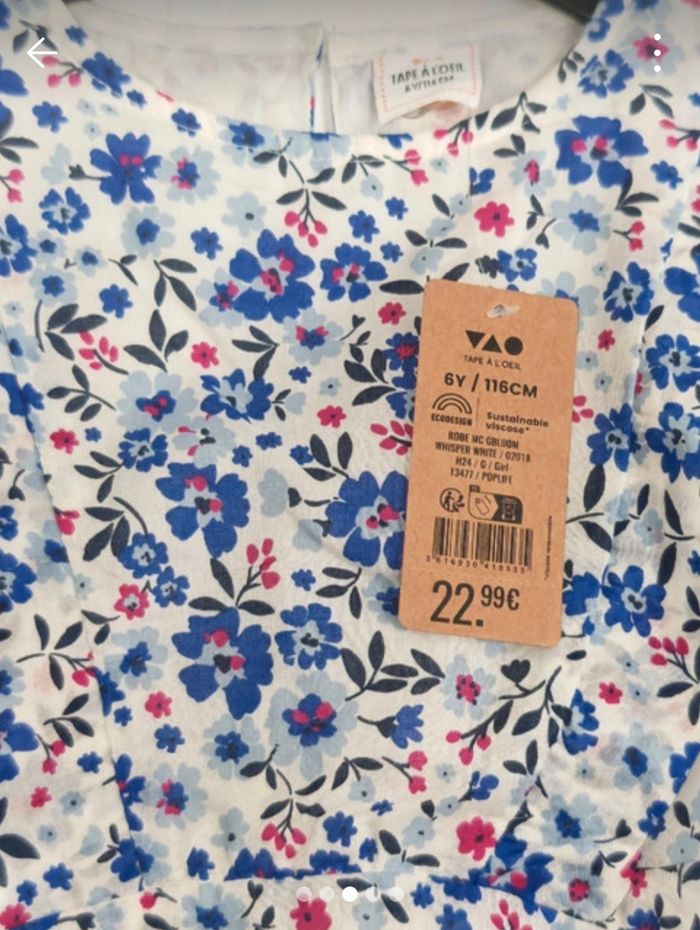 Robe fleurie bleue - photo numéro 2