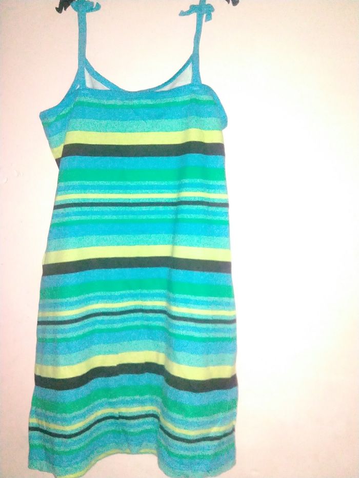 Robe bleu a rayure jaune noir vert - photo numéro 3