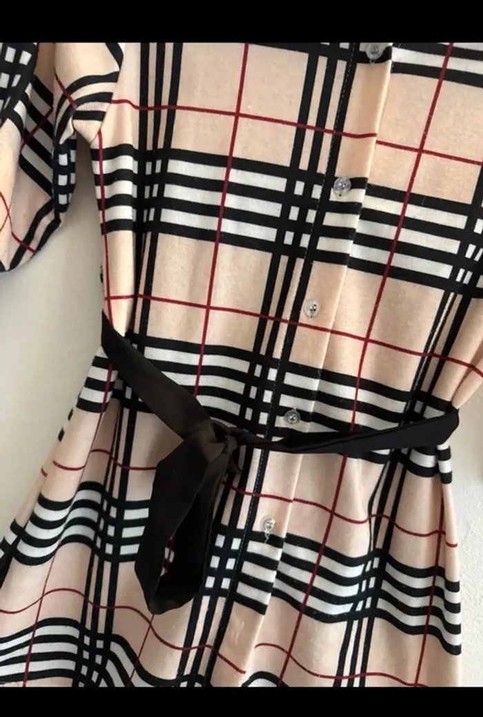 Robe chemise beige / noir T6.7 ans - photo numéro 5