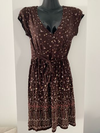 Petite robe marron Clock House taille M