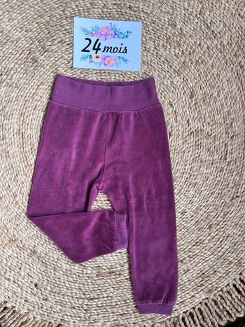 Jogging en velours violet lupilu 2 ans