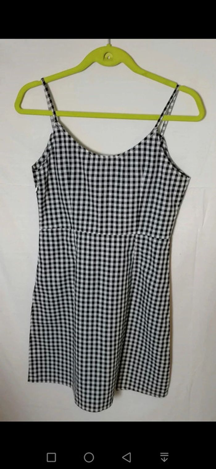 Robe vichy / petits carreaux noir blanc Taille S Libertie - photo numéro 10