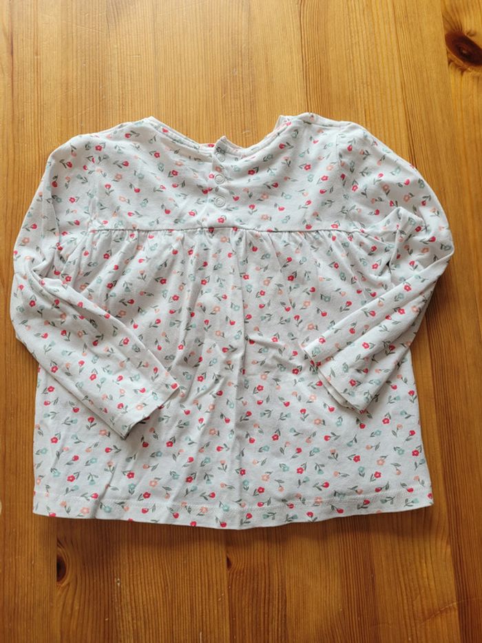 t-shirt manches longues la halle 24 mois fleurs - photo numéro 6