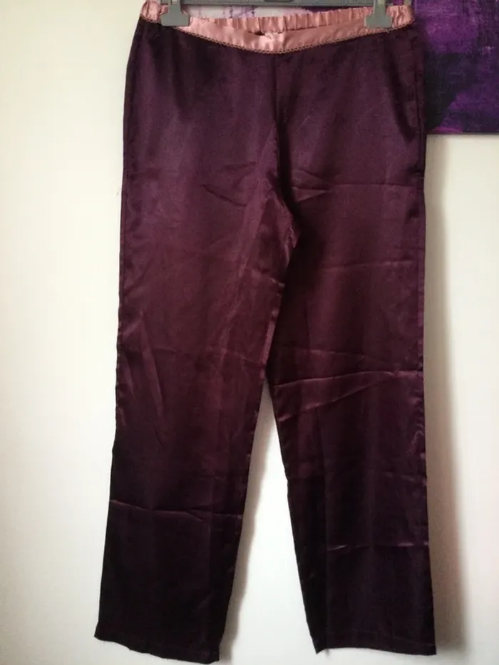 Pantalon satin bas de pyjama taille 40