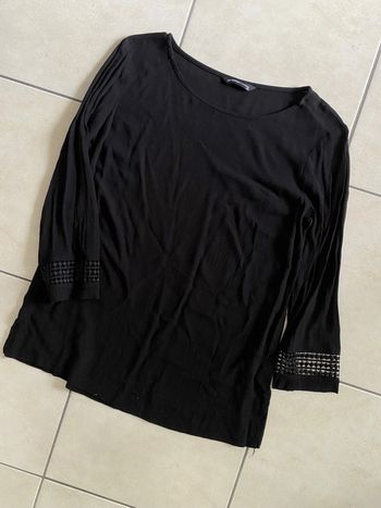 Blouse manches 3/4 noir dentelle LC Waikiki 38