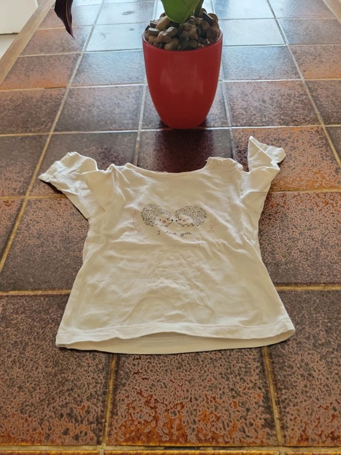 Tee shirt motif hérisson