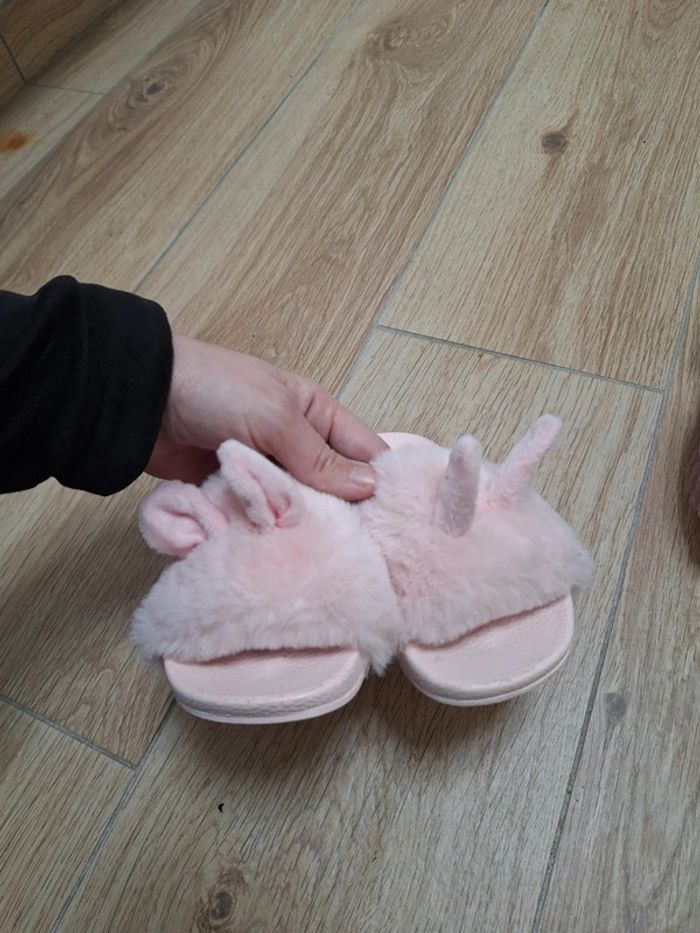 Claquette lapin rose