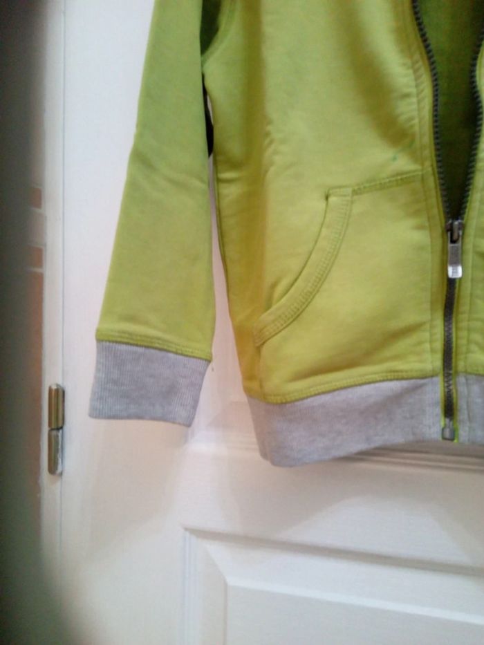 Sweat à capuche vert/gris T.4/5 ans - Tex - photo numéro 6