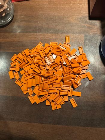 200 Tile Lego 1x2 ref 3069 couleur Dark Orange
