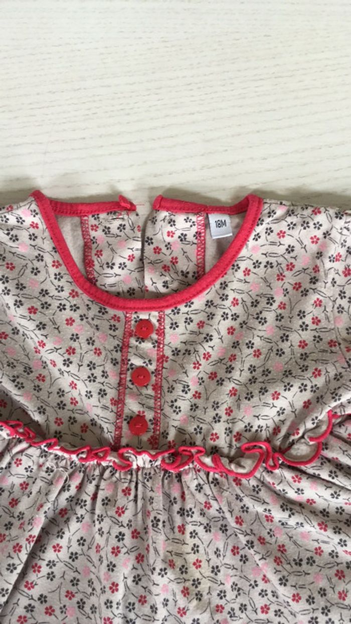 Tunique beige,rouge et marron 18m - photo numéro 2