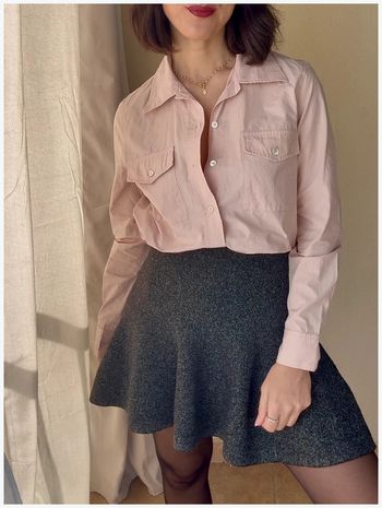 Chemise Mango beige rosée parfait état