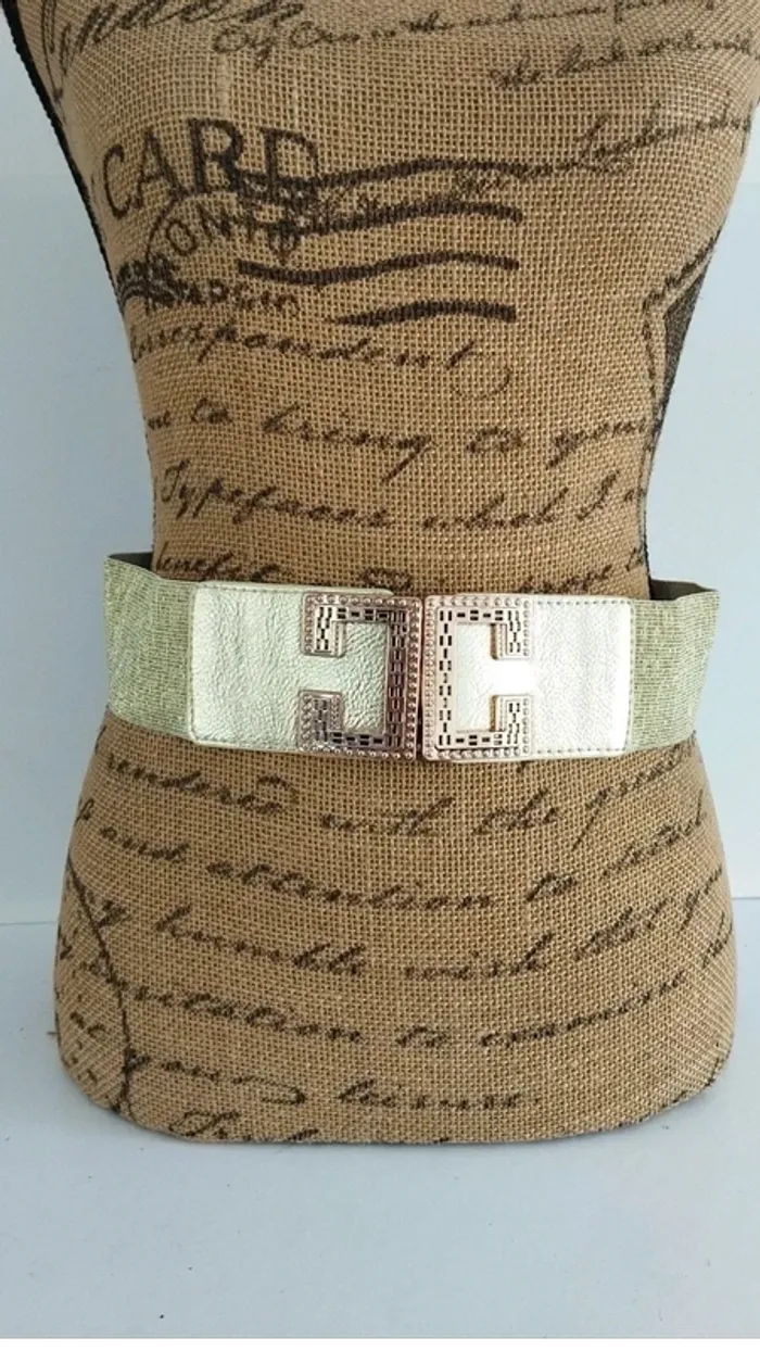 superbe Ceinture élastique doré femme 75/80 cm - photo numéro 2