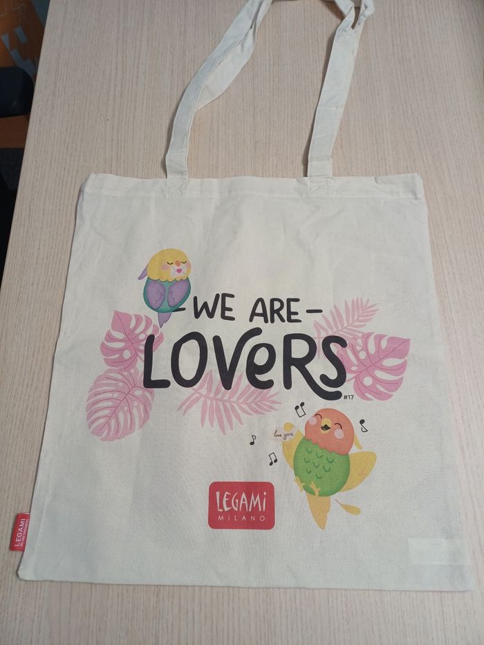 Tote bag coton Legami édition limitée Saint Valentin (neuf) - photo numéro 2