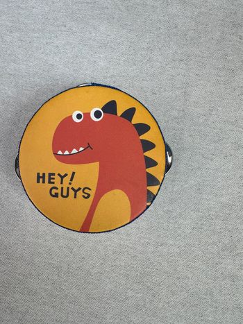 Tambourin dinosaure rouge