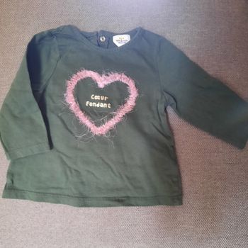 Tshirt vert manches longues