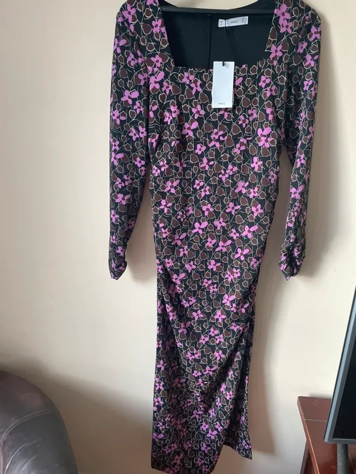Robe mango fleurie