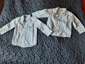 Lot de 2 chemises blanches taille 18 mois